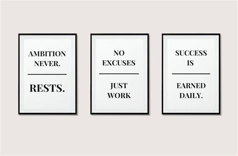 Motivating Wall Art Digital Prints Set Of 3 Prints Office Wall Decorations Office Poster Hard