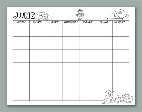 Printable Calendar for Kids - 2025, 2024 and Undated Versions Included