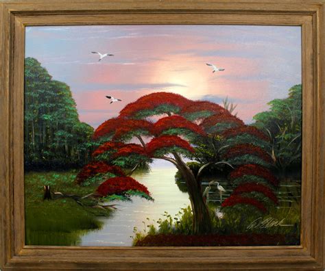 Lot Al Black Florida Highwaymen Royal Poinciana Tree