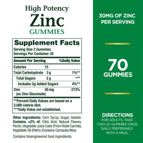 Nature S Bounty Zinc Immune Support Gummies Mg Mixed Berry Flavor