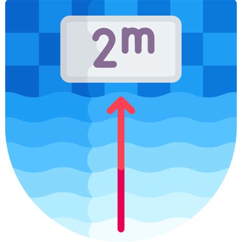 Pool Depth Detailed Flat Circular Flat Icon