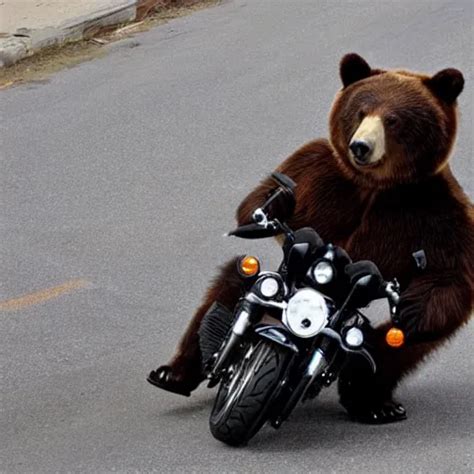 A Bear On A Harley Davidson Stable Diffusion