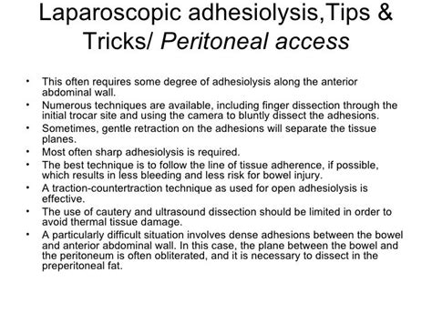 Laparoscopic Adhesiolysis