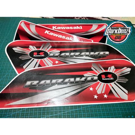 Quality Kawasaki Barako Stock Printed Vinyl Sticker Decal Custom