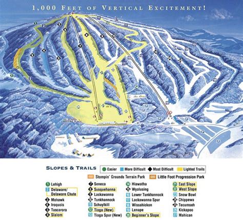 Elk Mountain Trail Map | SkiCentral.com