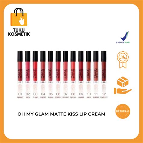 Omg Oh My Glam Matte Kiss Lip Cream New Color Coffee Edition Gr