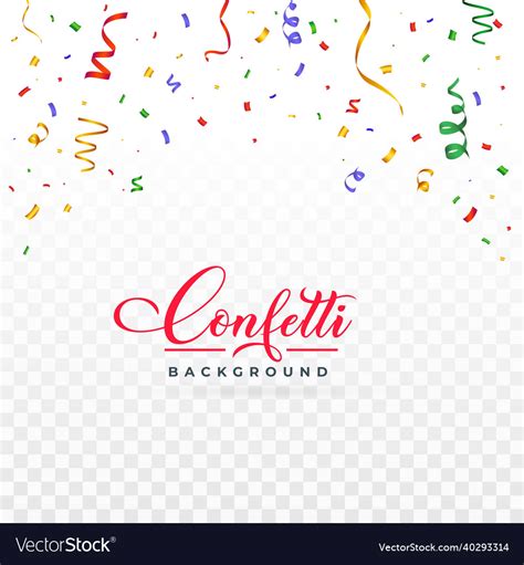 Confetti for birthday background party elements Vector Image