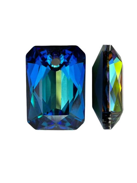 Swarovski Emerald Cut Pendant Crystal Bermuda Blue P Mm