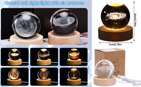 Glowing Planetary Galaxy Astronaut Crystal Ball Night Lights Astronaut