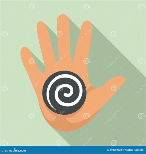 Estilo Plano De Icono De Hipnosis Espiral Manual Ilustraci N Del Vector