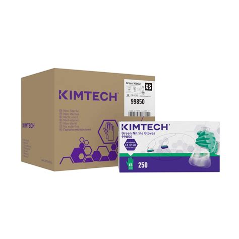 Купить нитриловые перчатки Kimtech Green Nitrile 24см зелёные от