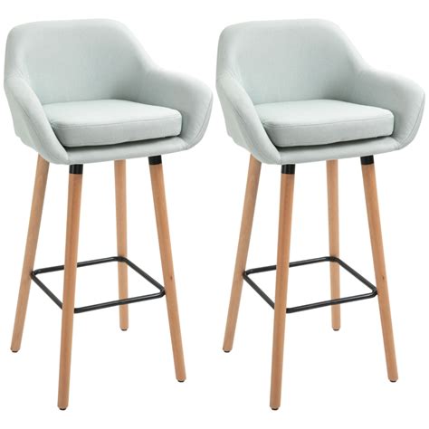 HOMCOM Tabourets De Bar Design Scandinave Lot De 2 Tabourets De Bar