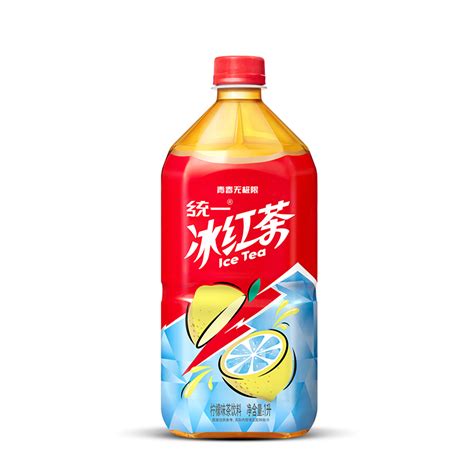 统一 冰红茶（柠檬味红茶饮料） 1升 8瓶 整箱装 柠檬调味茶饮料 新旧包装交替发货 融创集采商城