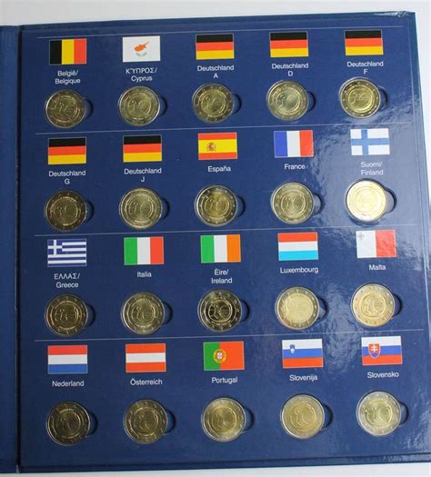 2 Euro 1999 2009 Sammlung im Klappfolder 10 Jahre Europäische