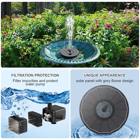 Snapklik Yzert Solar Fountain 2024 Upgraded High Efficiency Glass