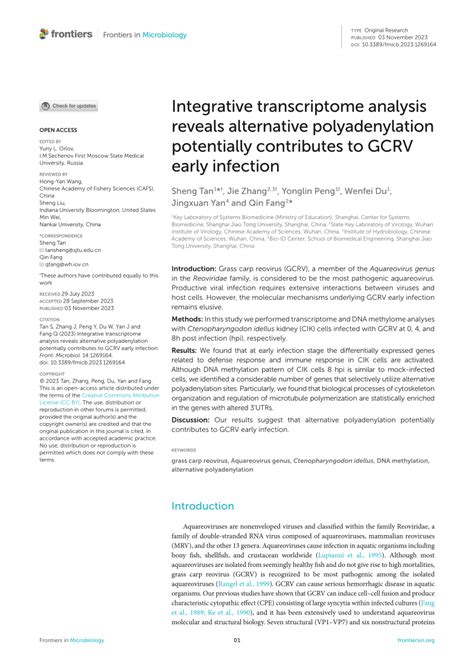 PDF Integrative Transcriptome Analysis Reveals Alternative