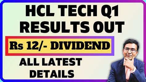 Hcl Tech Q Results Interim Dividend Out Hcl Tech Quarter Results