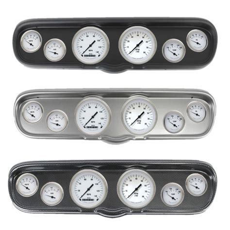 Classic Instruments Mustang Gauge Set White Hot Series With Classic Dash Hole Instrument