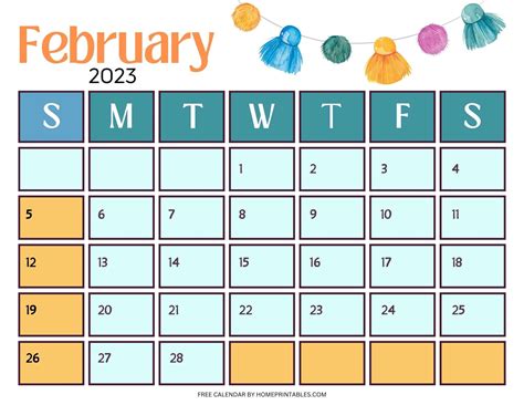 Free Printable February Calendar Templates