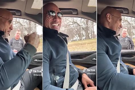 Dwayne The Rock Johnson Jokes With A Police Officer