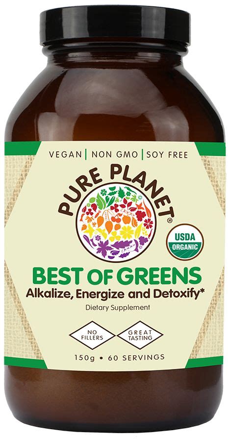 Pure Planet Best Of Greens Original Unflavored 60 Servings To Your Health