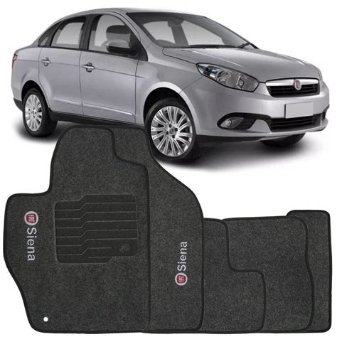 Jogo De Tapete Automotivo Carpete Fiat Siena Soft Logo