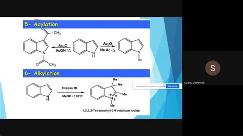 Indole Part H Halogenation Acylation Alkylation Reactions Youtube