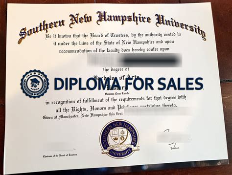 Buy Southern New Hampshire University Snhu Diploma