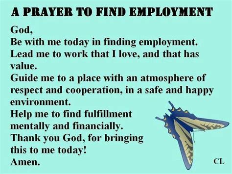 A Prayers To Find Employment Prayer For Work Bible Prayers Prayers