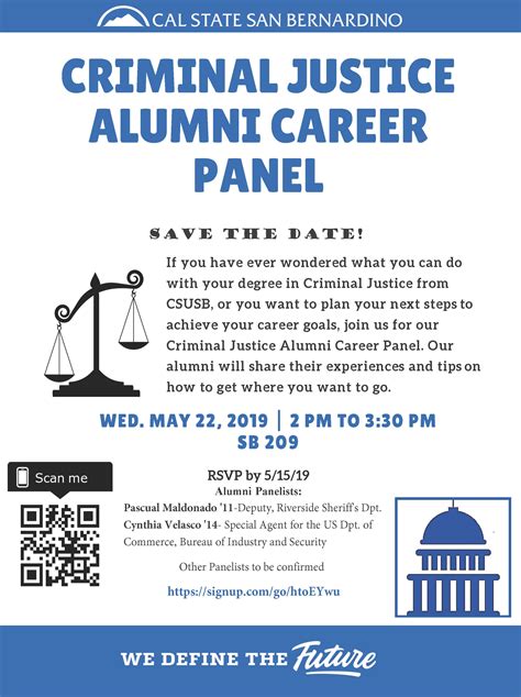 Criminal justice alumni career panel set for May 22 | CSUSB News | CSUSB