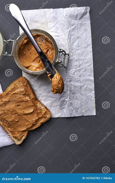 Sandwich with Peanut Butter Stock Photo - Image of meal, spread: 167653782