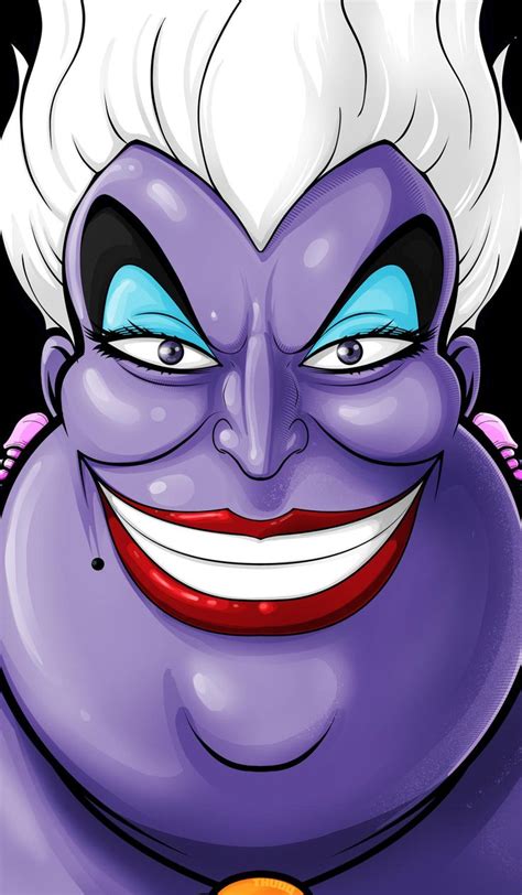 Ursula By Thuddleston On Deviantart Disney Paintings Ursula Disney Disney Villains Art