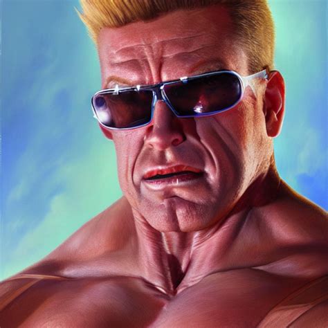 Krea Ai Ultra Realistic Portrait Painting Of Duke Nukem S