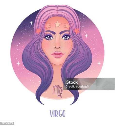 Ilustración De Ilustración Del Signo Astrológico De Virgo Como Una