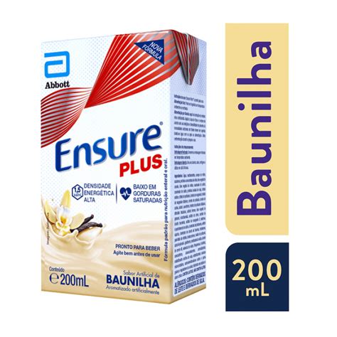 Suplemento Adulto Ensure Plus Sabor Baunilha Ml Pague Menos