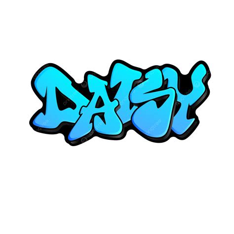 Daisy Graffiti Lettering Typography Vector Daisies Graffiti