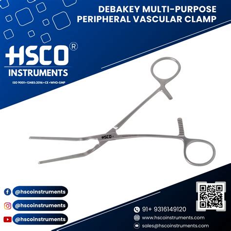 Debakey Multi Purpose Peripheral Vascular Clamp Atraumatic At Rs