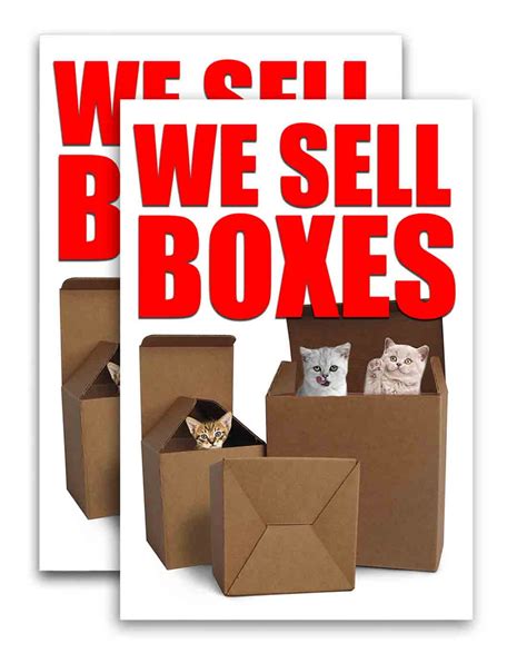 We Sell Boxes 24 X 36 Vinyl Decal Only Pack Of 2 Signsticker