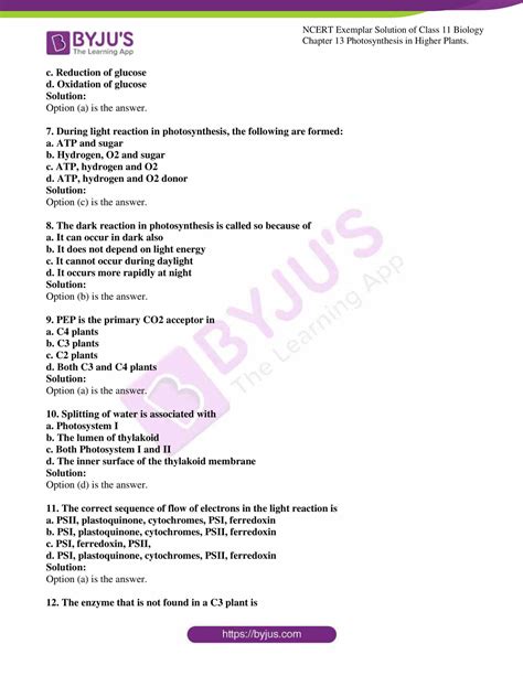 Ncert Exemplar Solution For Class Biology Chapter Get The Pdf Here