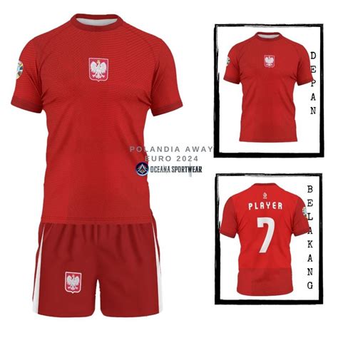 Jual JERSEY POLANDIA AWAY MERAH EURO 2024 2025 FULL PRINTING PREMIUM