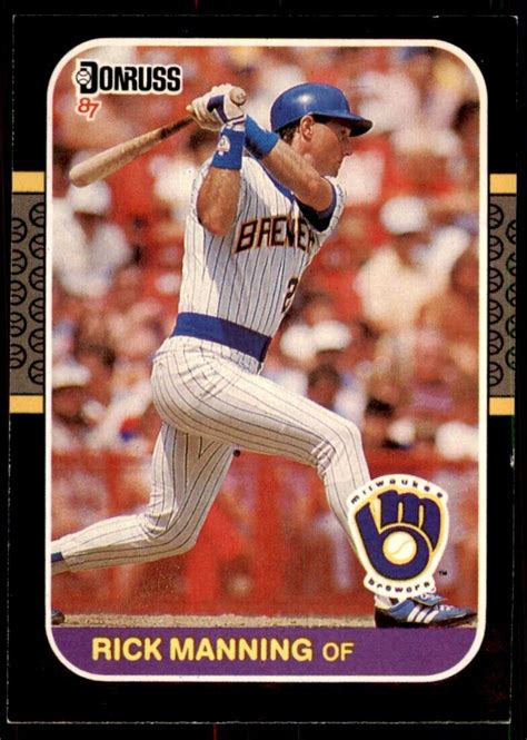 1987 Donruss Rick Manning Milwaukee Brewers 521 EBay