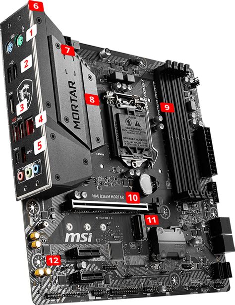 MSI MAG B365M Mortar MATX LGA 1151 Socket Intel Gaming LAN Pre