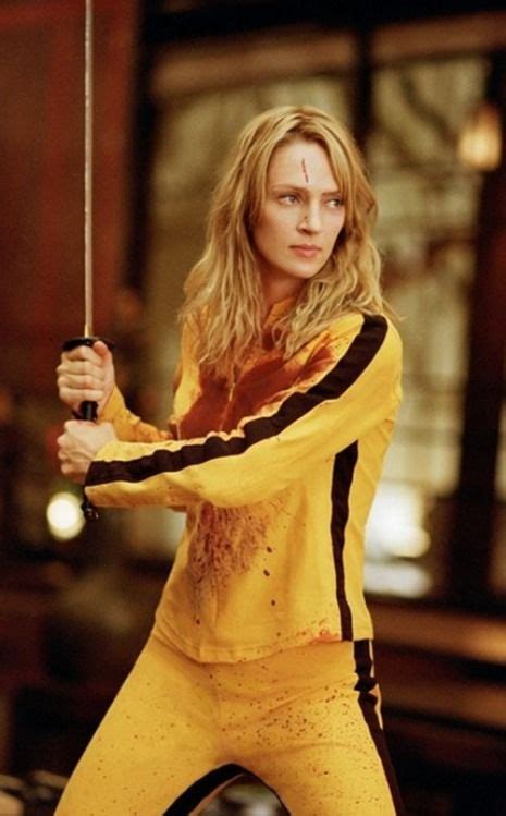 Uma Thurman Yellow Tracksuit In Kill Bill Kill Bill Cine