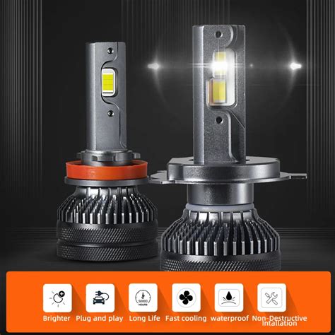 Tx V Truck Led Headlight Bulbs H H Hi Lo H W Lm Auto Led