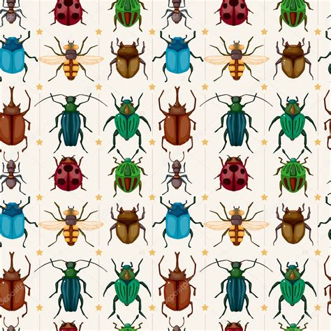 Cartoon Insect Bug Seamless Pattern Stock Vector Image By ©mocoo2003 7847093