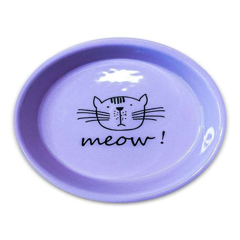 Миска для кошек Mr.Kranch Meow керамическая 200мл Сиреневая купить по ...