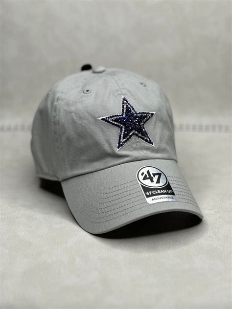 Grey Dallas Cowboys Bling Hat Swarovski Crystals Sports Hat Women's ...