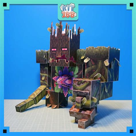 Mô hình giấy Jungle Abomination Minecraft Dungeons Kit168 Shop mô