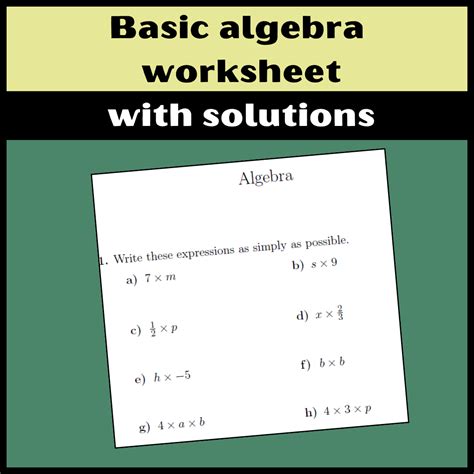 13 Simple Algebra Worksheet Templates Word PDF Worksheets Library