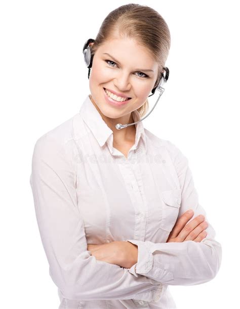 Woman Web Headset Stock Photo Image Of Assistance Online 32287952